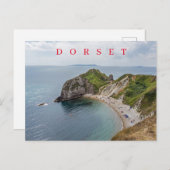 Dorset Jurassic Coast uitzicht briefkaart (Voorkant / Achterkant)