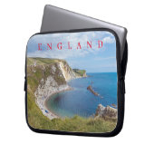 Dorset Man O'War Beach uitzicht laptop hoesje Sleeve (Voorkant Links)