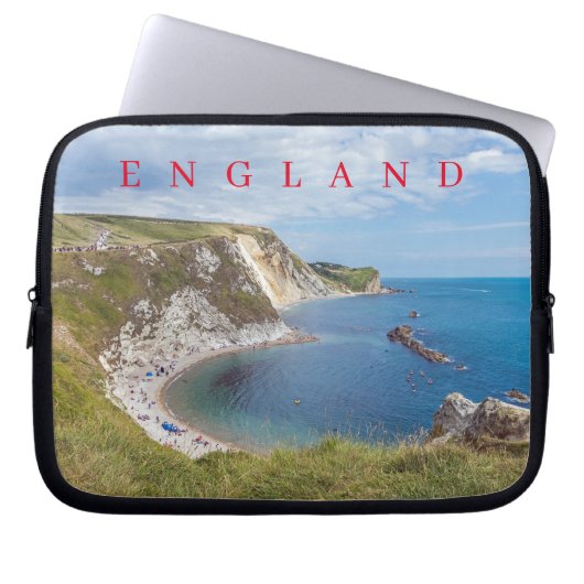 Dorset Man O'War Beach uitzicht laptop hoesje Sleeve (Voorkant)