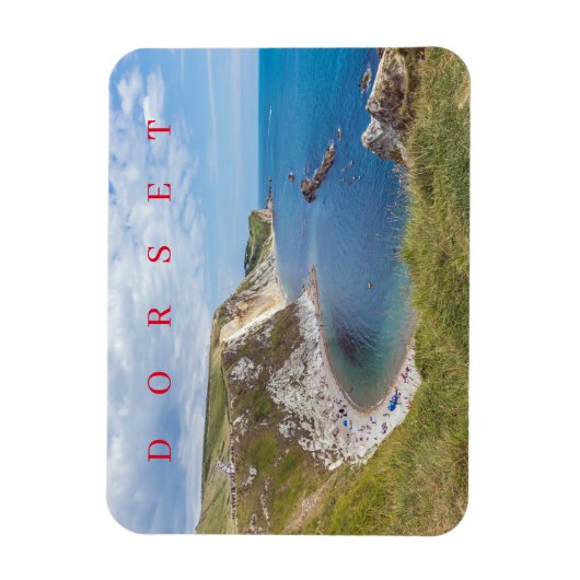 Dorset Man O'War strand uitzicht koelkastmagneet Magneet (Verticaal)