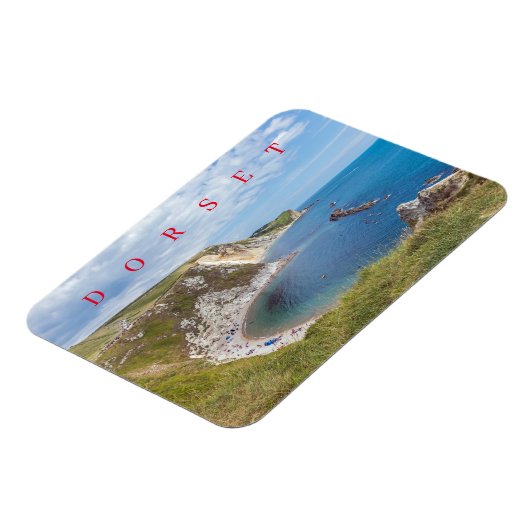 Dorset Man O'War strand uitzicht koelkastmagneet Magneet (Linkerzijde)