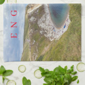 Dorset Man O'War strand uitzicht theedoek (Gevouwen)