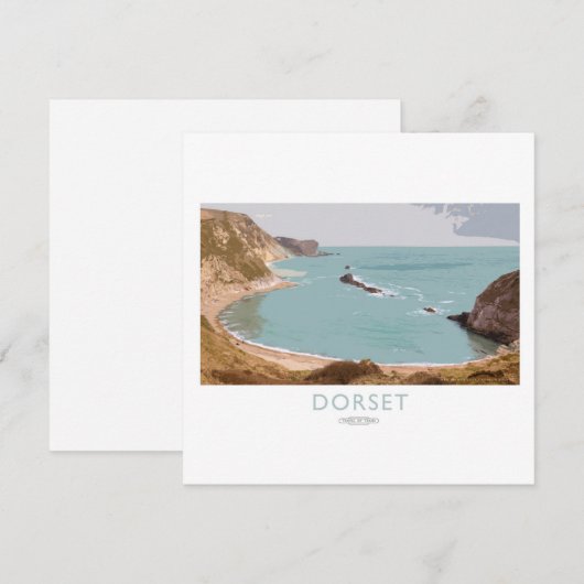 Dorset Railway Poster Feestdagenkaart (Voorkant / Achterkant)