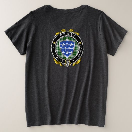 Dorsey/Darcy Irish Shield Women's Grote Maat T-shirt (Design achterkant)