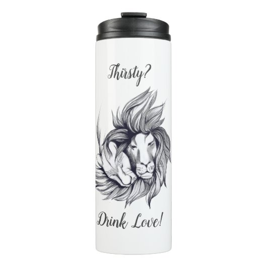 Dorst? Drink Liefde! Thermosbeker (Voorkant)