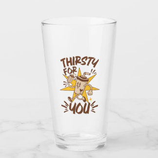 Dorst naar jou Grappige Romantische Retro Grap Glas