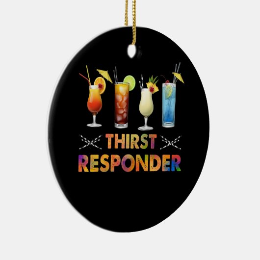 Dorst Response Responder Funny Bartender Mixologi Keramisch Ornament (Rechts)