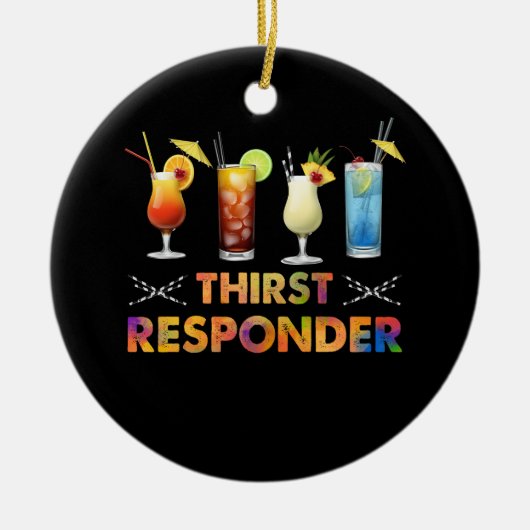 Dorst Response Responder Funny Bartender Mixologi Keramisch Ornament (Voorkant)