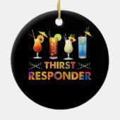 Dorst Response Responder Funny Bartender Mixologi Keramisch Ornament (Achterkant)