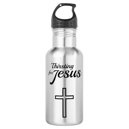 Dorstend naar Jezus religieus op geloof gebaseerde Waterfles (Voorkant)