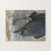 Dorstige kraai die een Drink neemt Legpuzzel (Horizontaal)