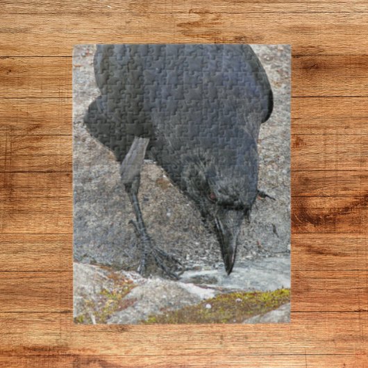 Dorstige kraai die een Drink neemt Legpuzzel