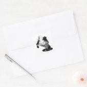 Dorstige Terrier Mix Vinyl Sticker (Envelop)