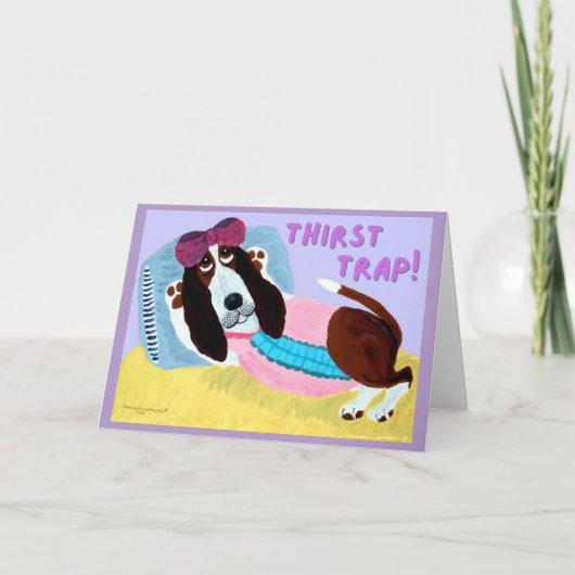 Dorstval Basset Hound Zwemkleding Model Kaart (Voorkant)