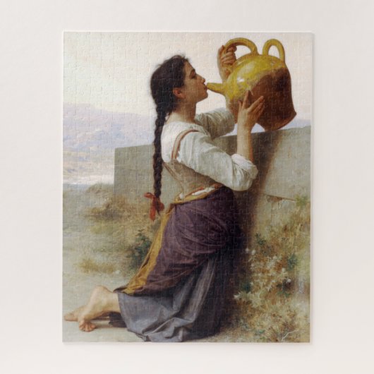 Dorsty Girl Drink van een Jug (landschap) Legpuzzel (Verticaal)