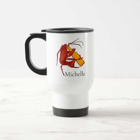 Dorsty Lobster Funny Craft Beer , gepersonaliseerd Reisbeker (Links)