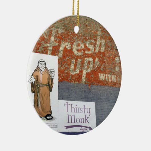 Dorsty Monk, Asheville, Dorsty Monk Kerstmis Keramisch Ornament (Rechts)