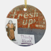 Dorsty Monk, Asheville, Dorsty Monk Kerstmis Keramisch Ornament (Voorkant)