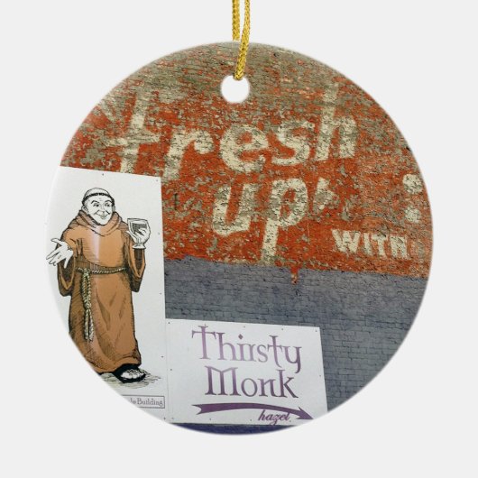 Dorsty Monk, Asheville, Dorsty Monk Kerstmis Keramisch Ornament (Voorkant)