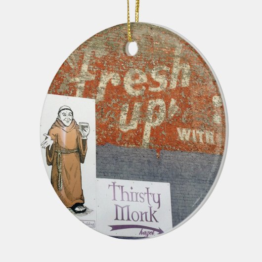 Dorsty Monk, Asheville, Dorsty Monk Kerstmis Keramisch Ornament (Links)