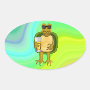Dorsty Turtle Ovale Sticker