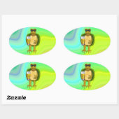 Dorsty Turtle Ovale Sticker (Vel)