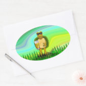 Dorsty Turtle Ovale Sticker (Envelop)