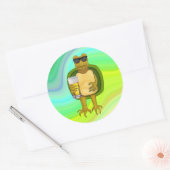Dorsty Turtle Ronde Sticker (Envelop)