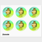 Dorsty Turtle Ronde Sticker (Vel)