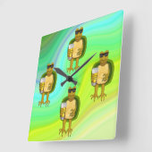 Dorsty Turtle Vierkante Klok (Hoek)
