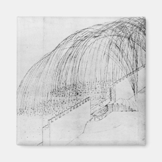 Dortars die stenen over een muur in een fort vuren magneet (Voorkant)