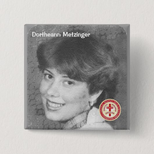 Dortheann Metzinger Vierkante Button 5,1 Cm (Voorkant)