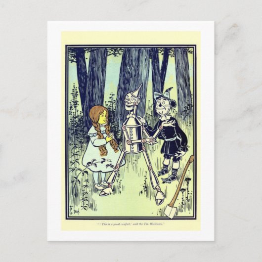 Dorthy & Scare Crow ontmoeten Tin Man Briefkaart (Voorkant)