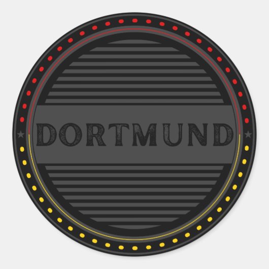 Dortmund City Pride Emblem – German Identity Ronde Sticker (Voorkant)