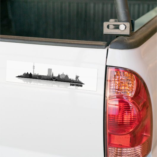 Dortmund City Skyline Bumpersticker (Op Truck)