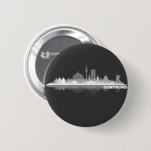 Dortmund City Skyline Button (Voorkant /achterkant)