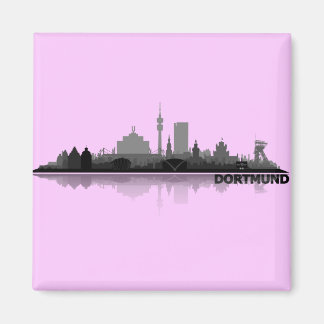Dortmund City Skyline - Kühlschrankmagnet Magneet