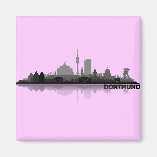 Dortmund City Skyline - Kühlschrankmagnet Magneet (Voorkant)