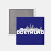 Dortmund City Skyline Kühlschrankmagnet Magneet (Voorkant / Achterkant)