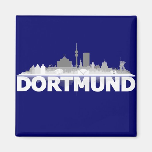 Dortmund City Skyline Kühlschrankmagnet Magneet (Voorkant)