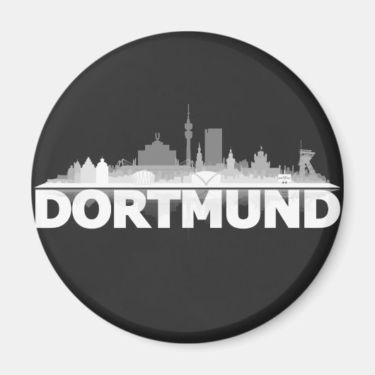 Dortmund City Skyline Kühlschrankmagnet Magneet (Voorkant)