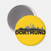 Dortmund City Skyline - Kühlschrankmagnet Magneet (Voorkant / Achterkant)