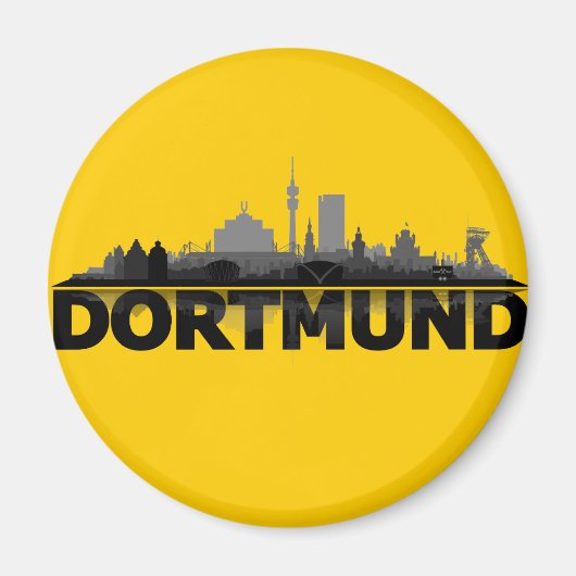 Dortmund City Skyline - Kühlschrankmagnet Magneet (Voorkant)