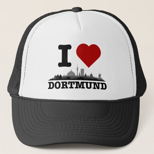 Dortmund City Skyline - sonstige Geschenkideen Trucker Pet (Voorkant)