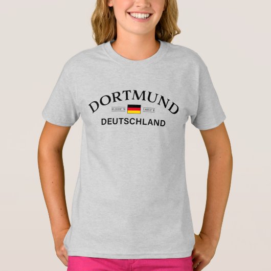 Dortmund Deutschland Coordinates German Kids T-shirt (Voorkant)