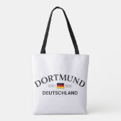 Dortmund Deutschland Coordinates German Tote Bag (Achterkant)