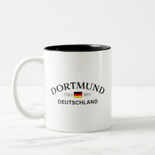 Dortmund Duitsland Coördinaten Duits Tweekleurige Koffiemok