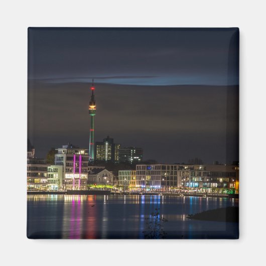 Dortmund, Duitsland skyline nacht Magneet (Voorkant)