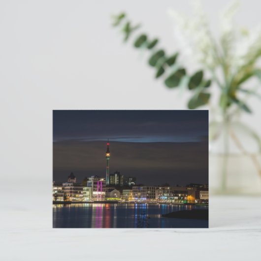 Dortmund, Duitsland skyline night Briefkaart (Staand voorkant)