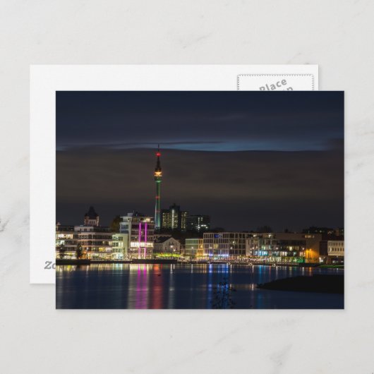 Dortmund, Duitsland skyline night Briefkaart (Voorkant / Achterkant)